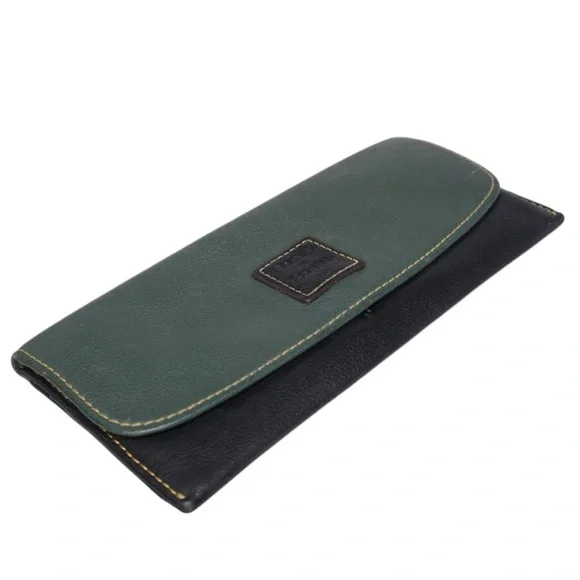 Dooney & Bourke Sophie Slim Green and Black Leather Wallet - Picture 7 of 8